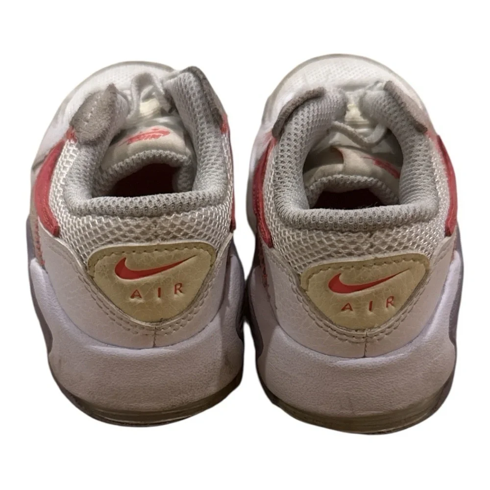 NIKE Kids White and Red Sneakers